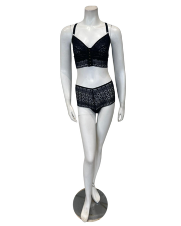 Cosabella BASIL1362 + 0741 Basilica Black Curvy Bralette Set Myselflingerie.com